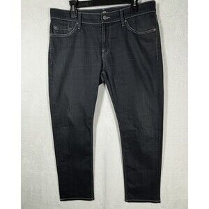 7 for All Mankind Skinny Jeans Men's 36 Gray Denim Cotton Stretch Slimmy Preppy